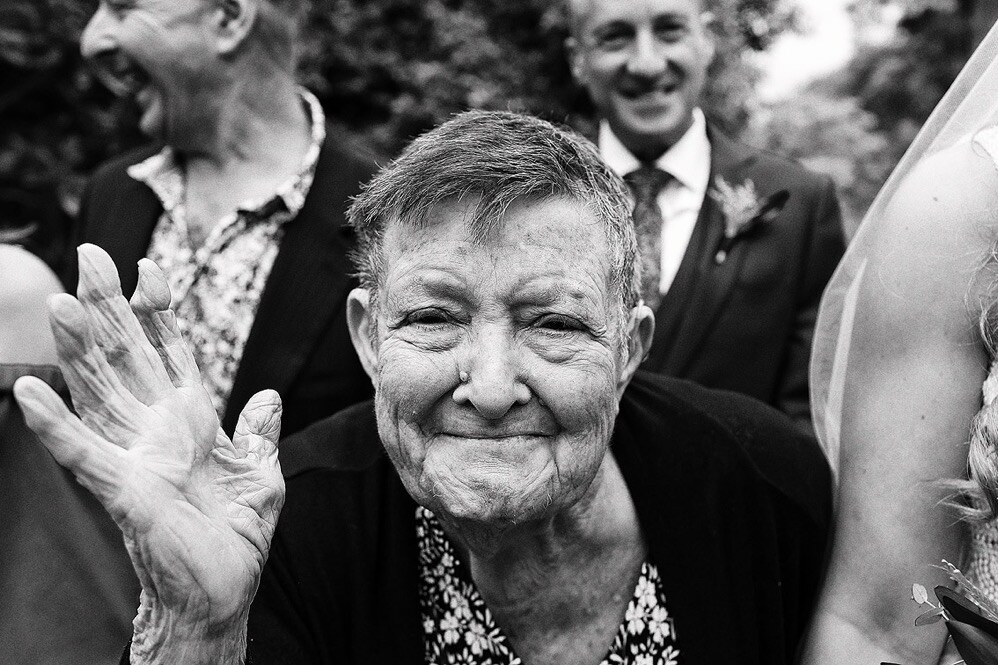 A joyful family wedding moment