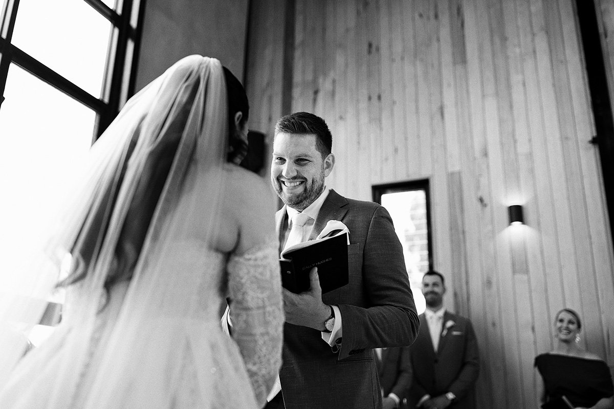 A ceremony moment from Kylie & Sam's wedding at Zonzo Estate, story image 7