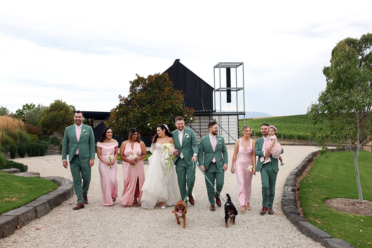 The dance floor gathering momentum at Kylie & Sam's wedding at Zonzo Estate, story image 14