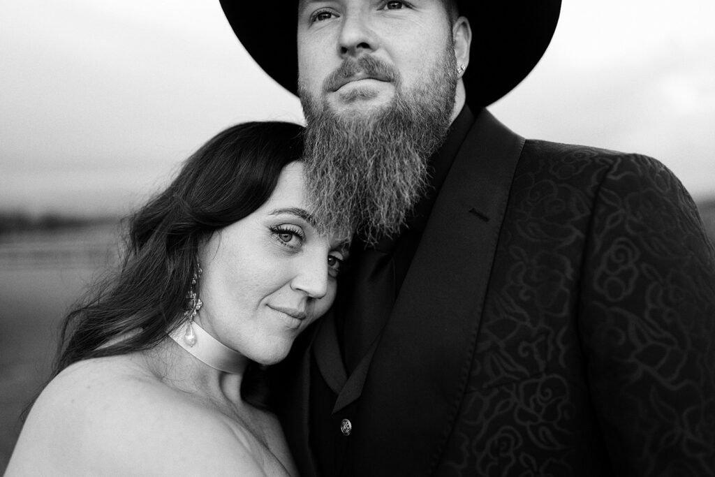 Jess & Ross in the defining frame of their wedding at Zonzo Estate