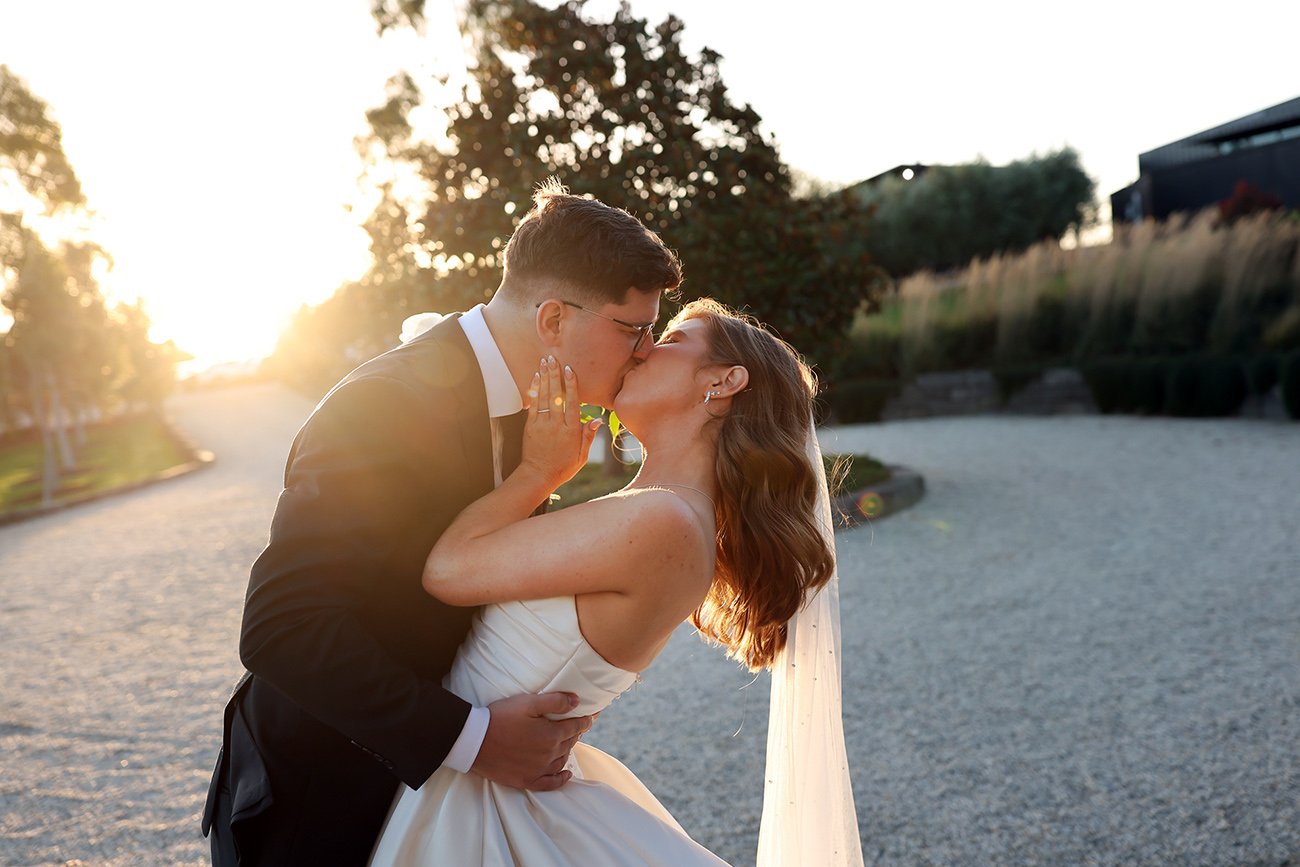 Hayley & Grant in the defining frame of their wedding at Zonzo Estate