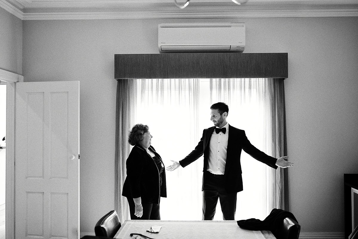 A moment from Georgia & Josh's wedding story at The Button Factory