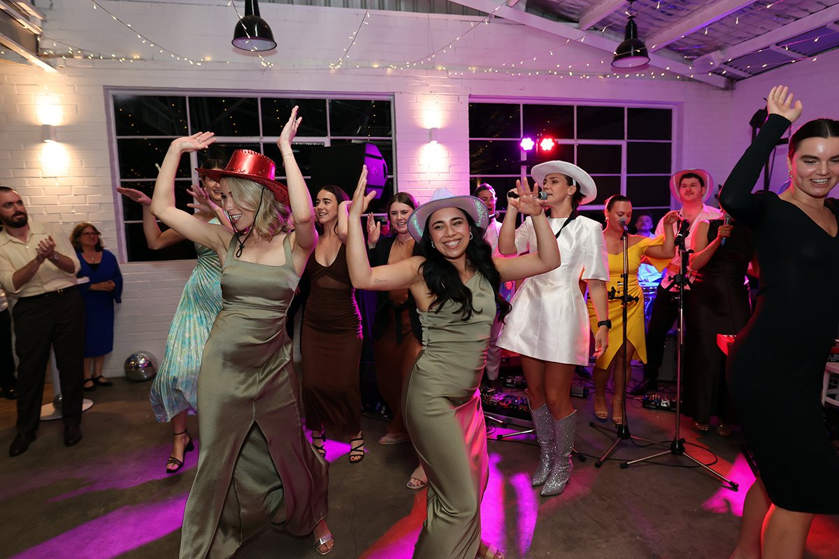 A moment from Hora Dance with Georgia & Josh's wedding story at The Button Factory, story image 13