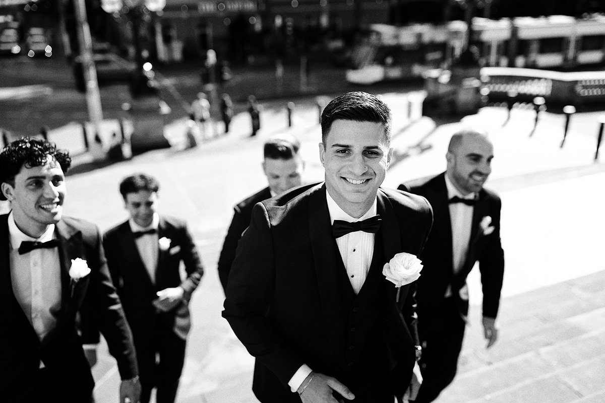 A moment from Kate & Nicholas's wedding story at San Remo Ballroom