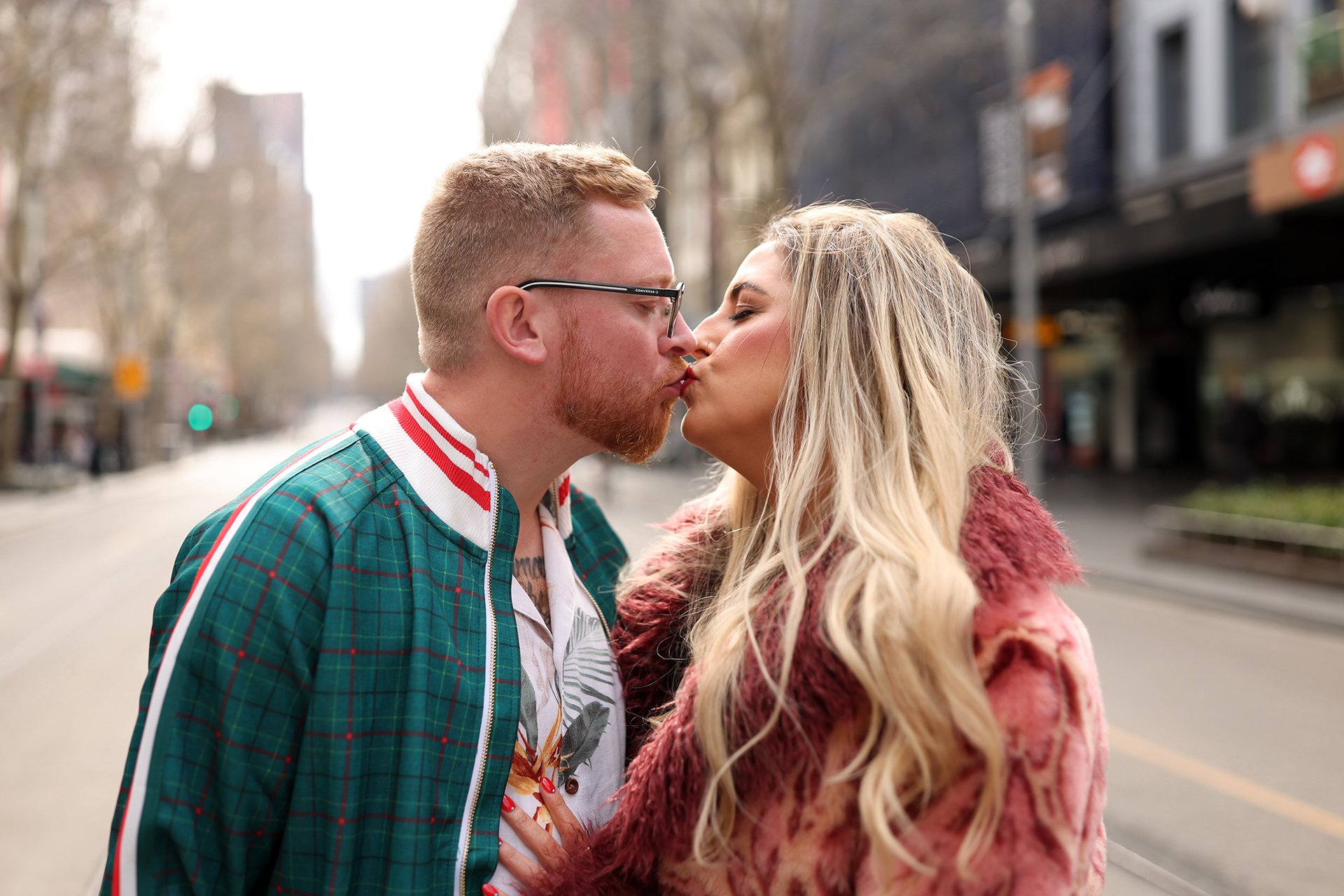 A moment from Tamara & Dave's wedding story at Heart & Soul Tattoo Parlour