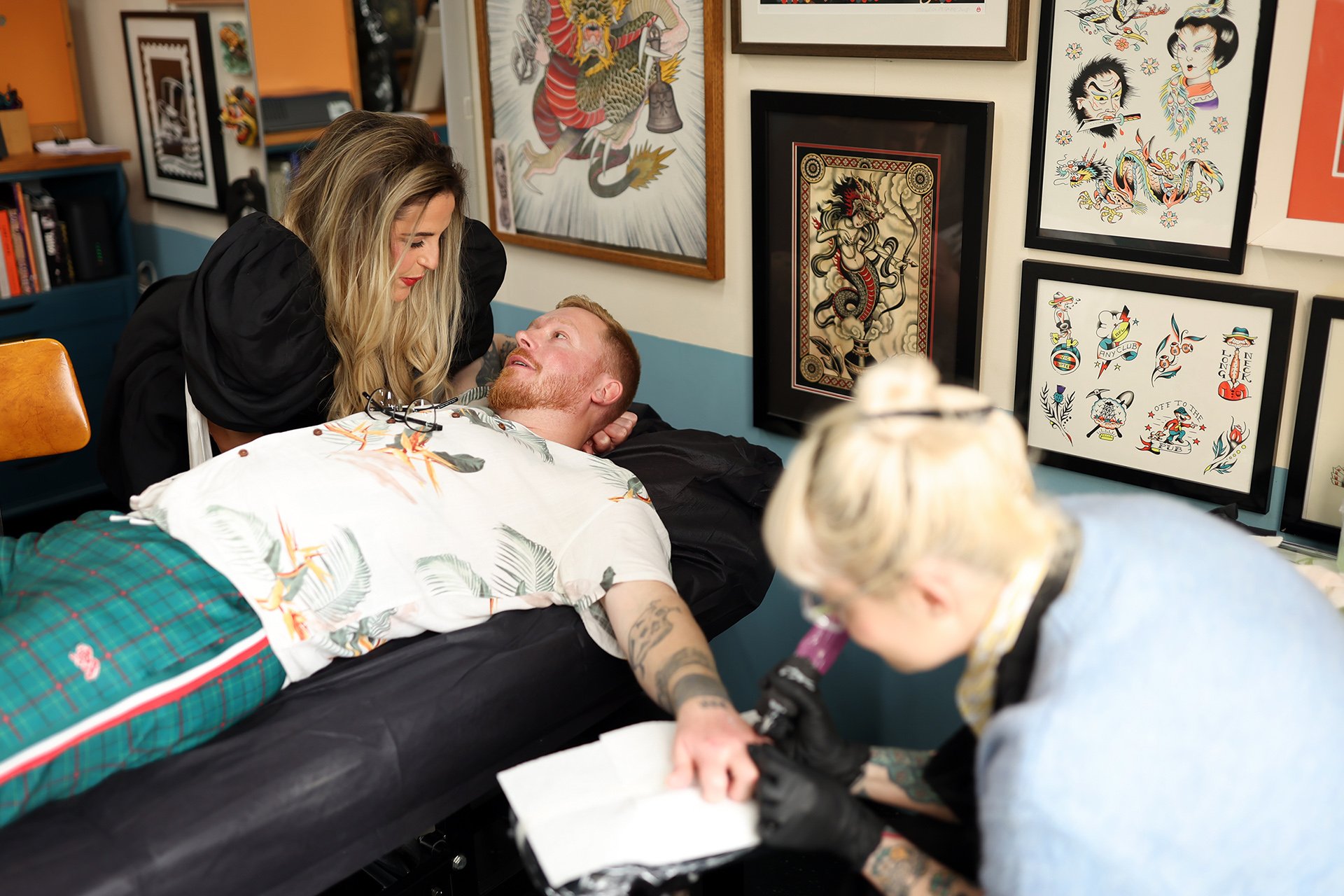 A moment from Tamara & Dave's wedding story at Heart & Soul Tattoo Parlour, story image 4