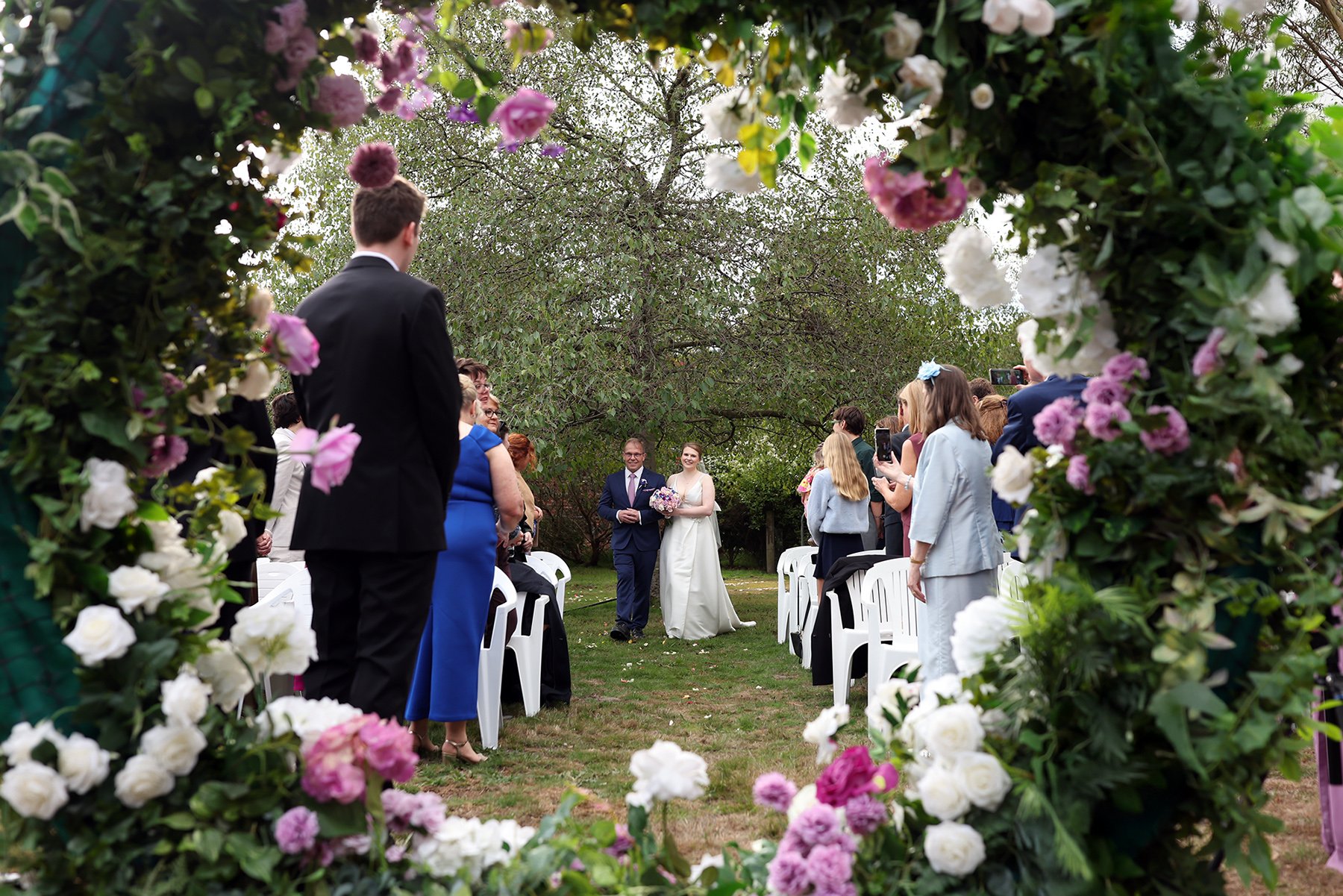 A moment from Amy & Alec's wedding story at at home, story image 5