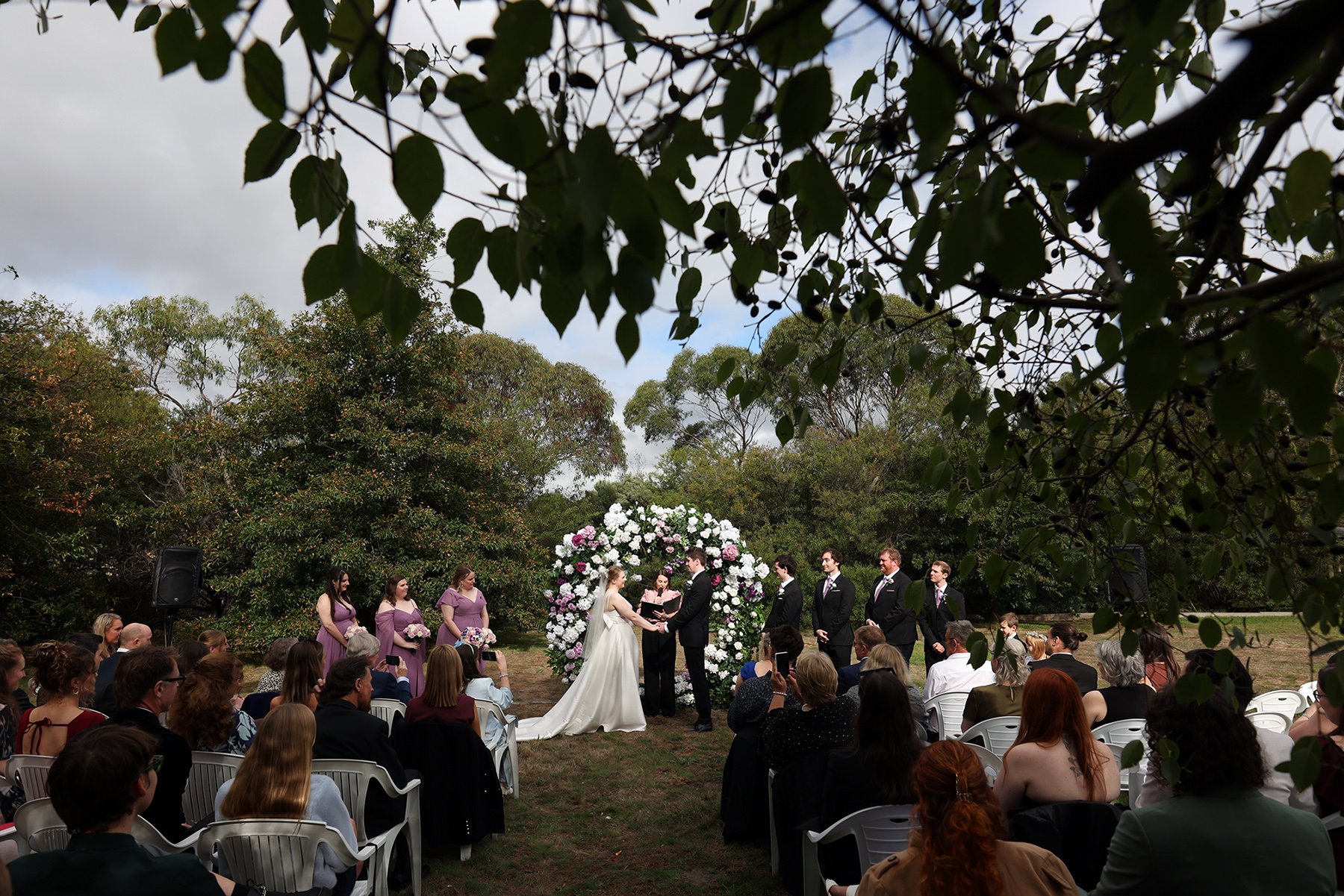 A moment from Amy & Alec's wedding story at at home, story image 6
