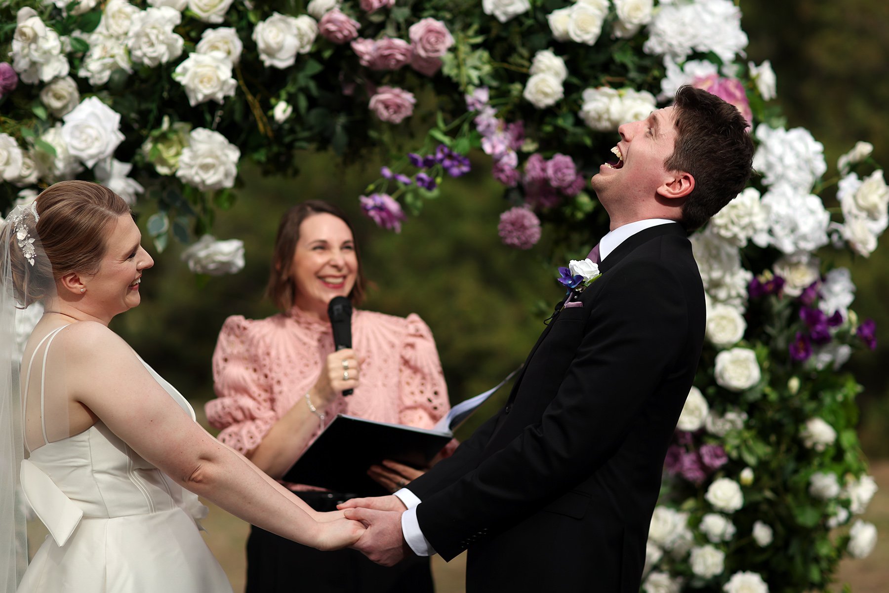 A moment from Amy & Alec's wedding story at at home, story image 7