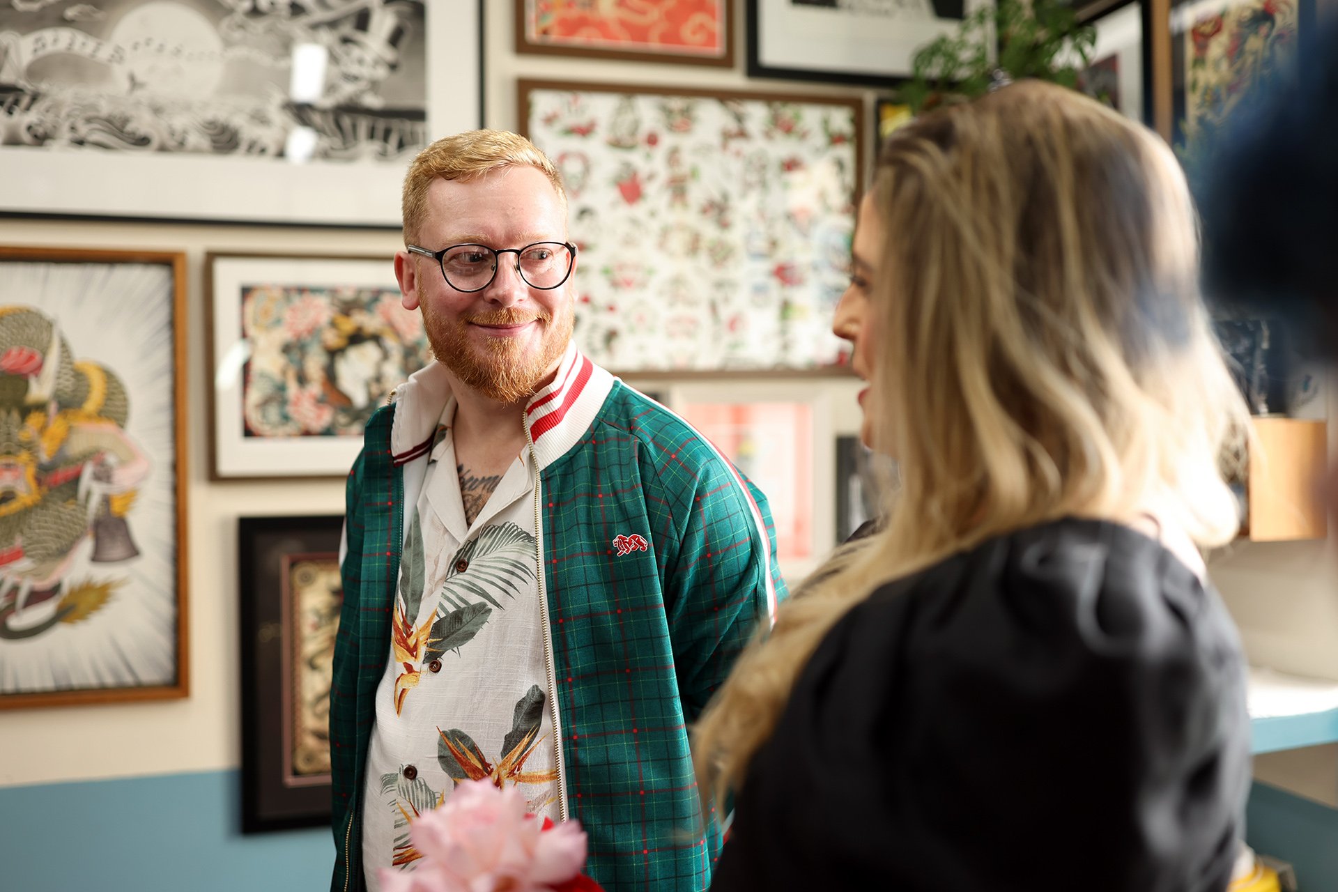 A moment from Tamara & Dave's wedding story at Heart & Soul Tattoo Parlour, story image 7