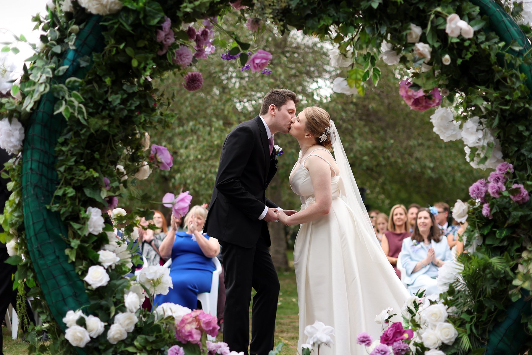 A moment from Amy & Alec's wedding story at at home, story image 8