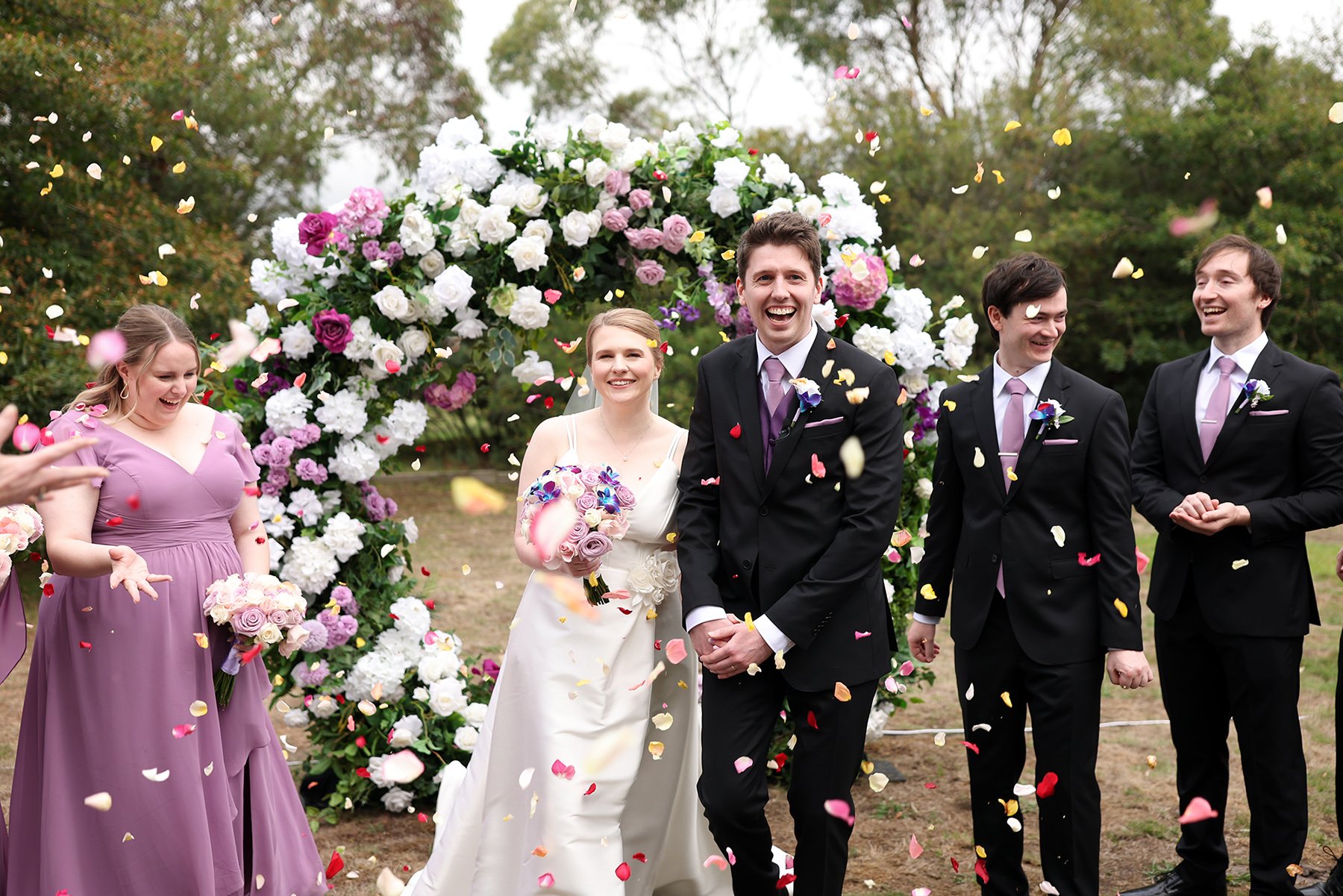 A moment from Amy & Alec's wedding story at at home, story image 9