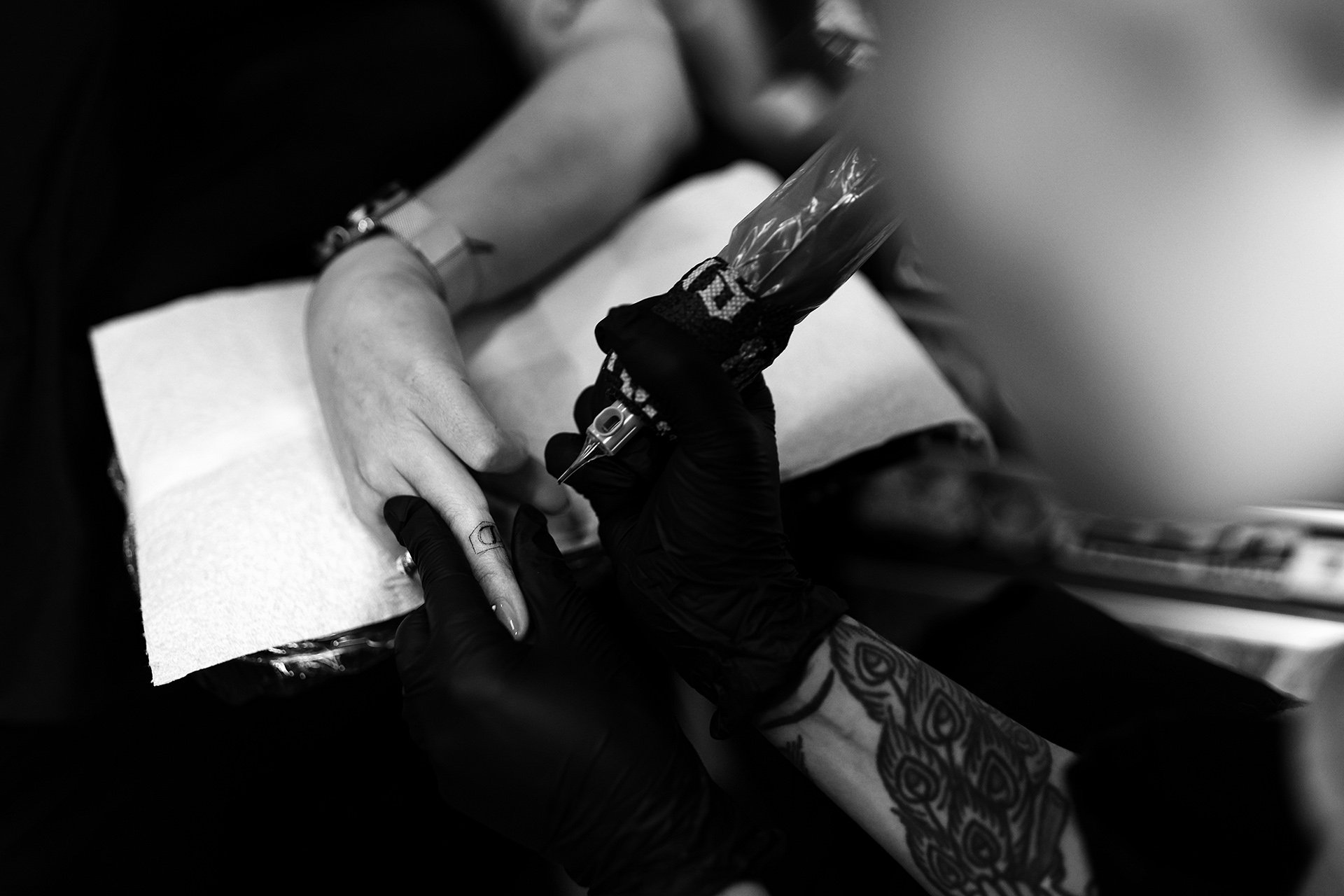 A moment from Tamara & Dave's wedding story at Heart & Soul Tattoo Parlour, story image 15
