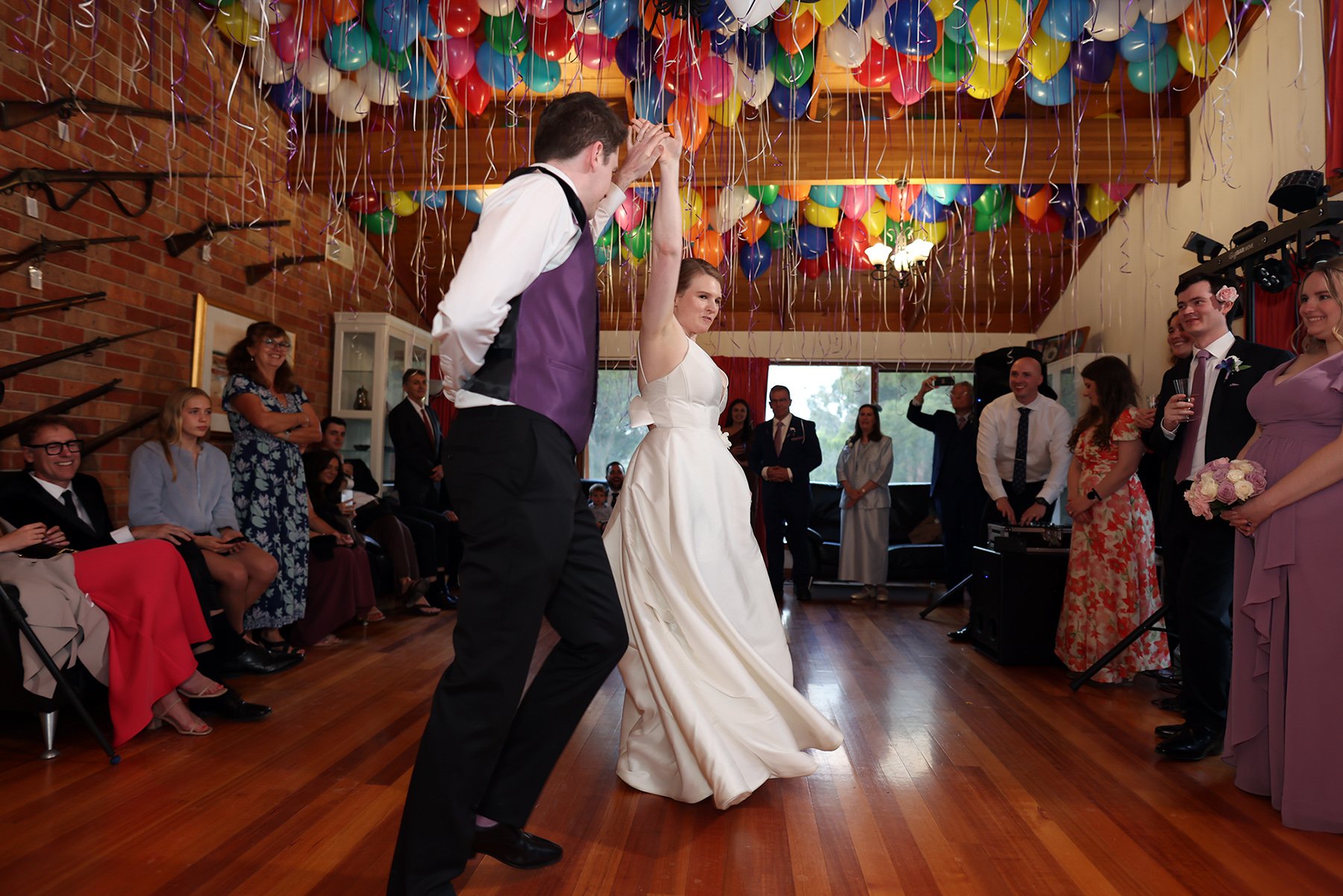 A moment from Amy & Alec's wedding story at at home, story image 16