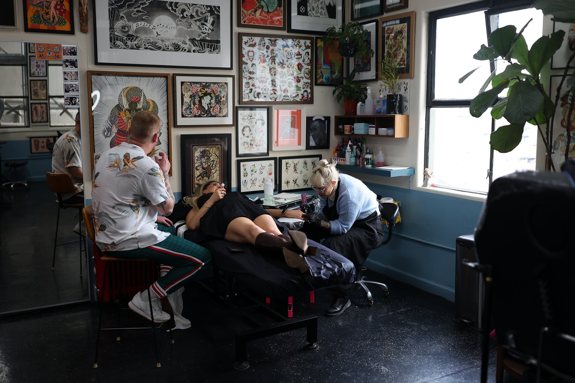 A moment from Tamara & Dave's wedding story at Heart & Soul Tattoo Parlour, story image 16