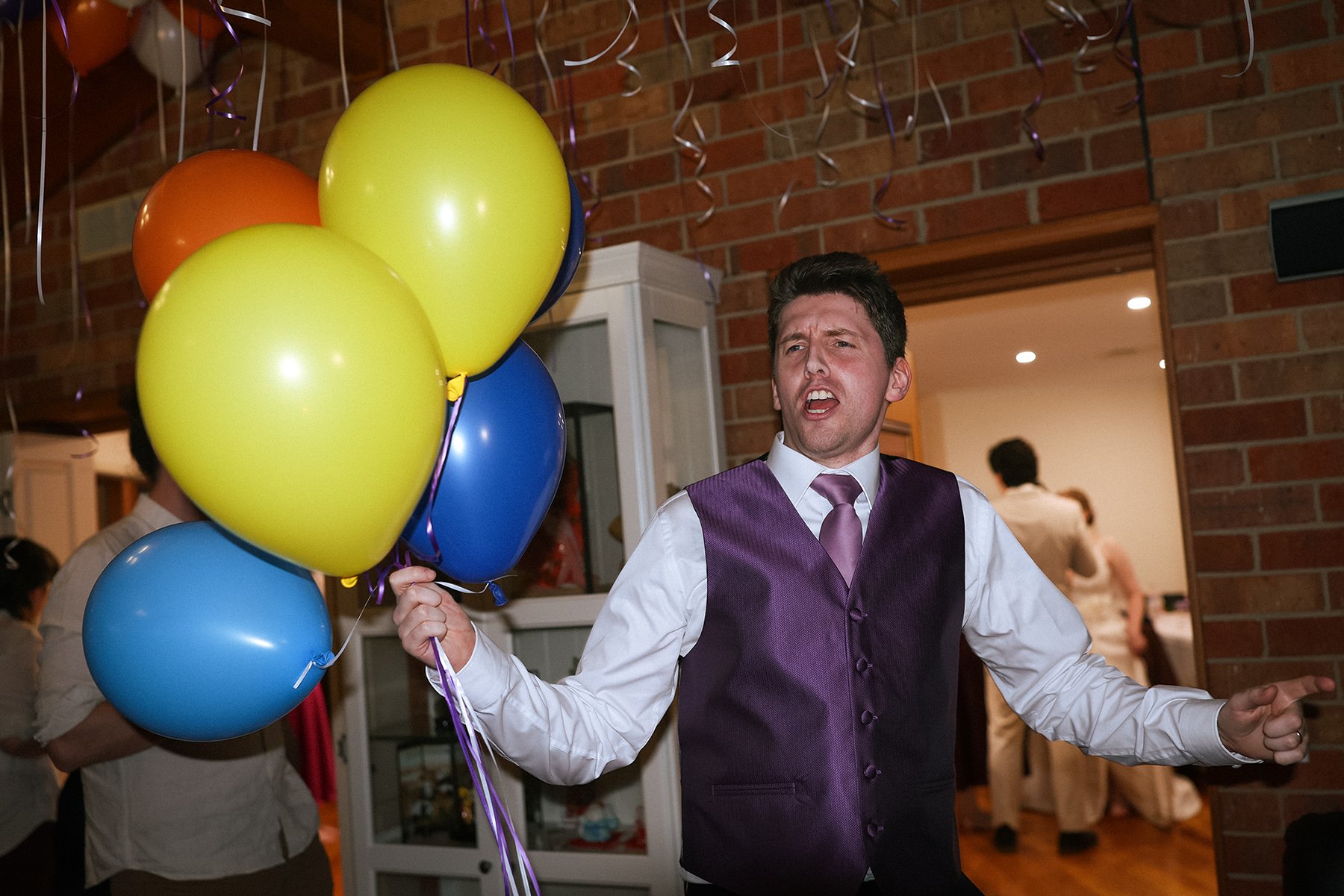 A moment from Amy & Alec's wedding story at at home, story image 17