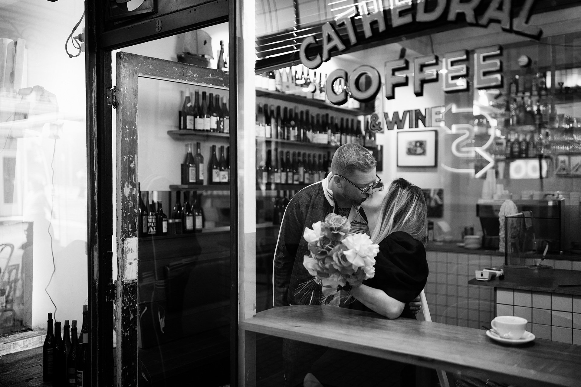 A moment from Tamara & Dave's wedding story at Heart & Soul Tattoo Parlour, story image 17
